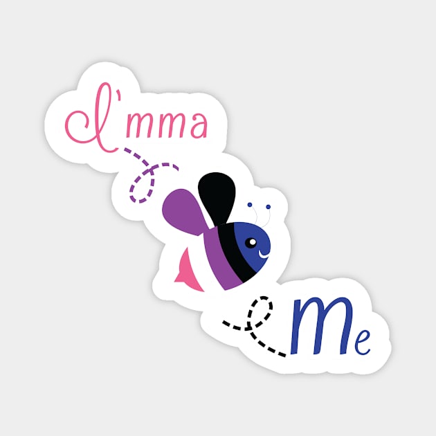 I'mma Bee Me (Genderfluid Pride) Magnet by Last Candle Games