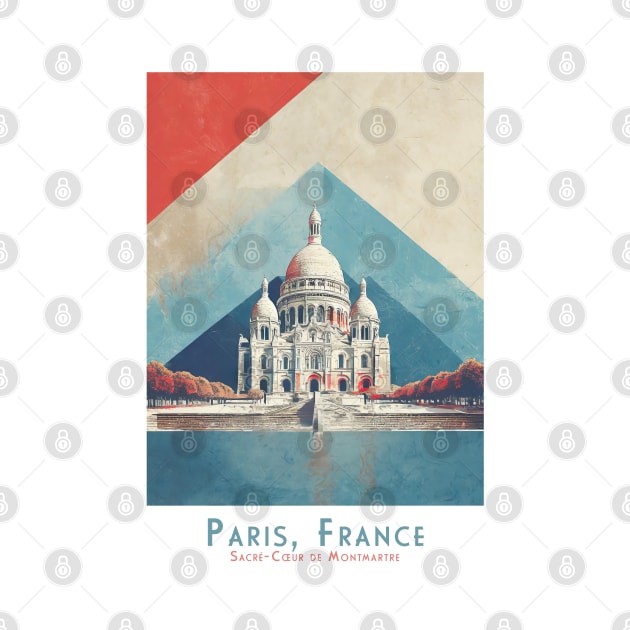 Vintage Paris - Sacré-Cœur de Montmartre in France by POD24