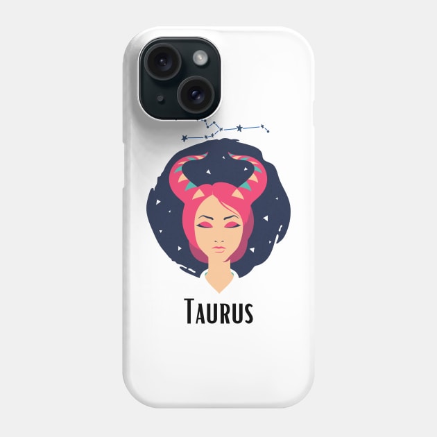 Taurus horoscope zodiac sign Phone Case by Mia