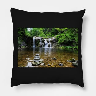Waterfall In Forest Pillow