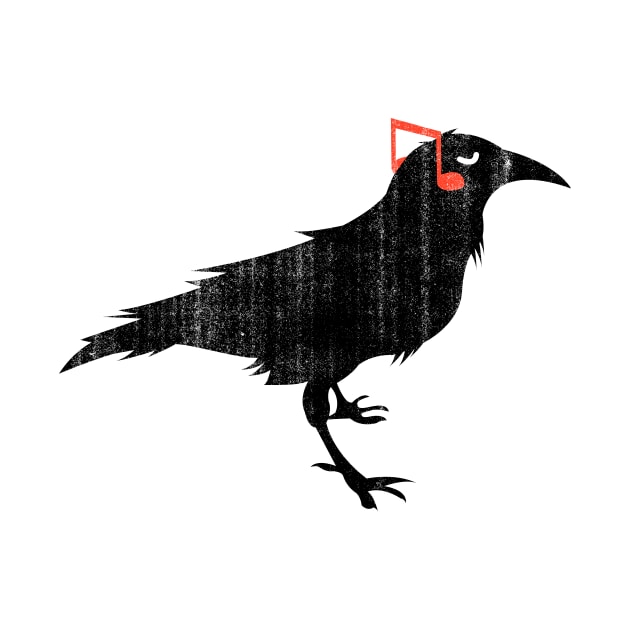 bird music vintage crow by teemarket