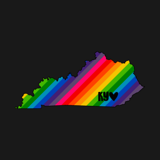 USA States: Kentucky (rainbow) T-Shirt