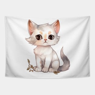 ANIME KITTY CAT SUPER CUTE DRAWING Tapestry