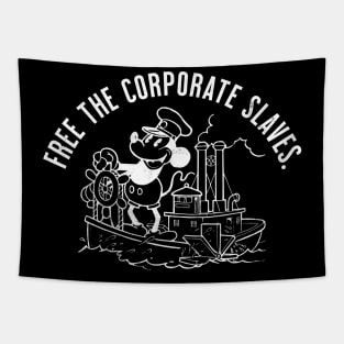 Steamboat Willie Free The Corporate Slaves Tapestry