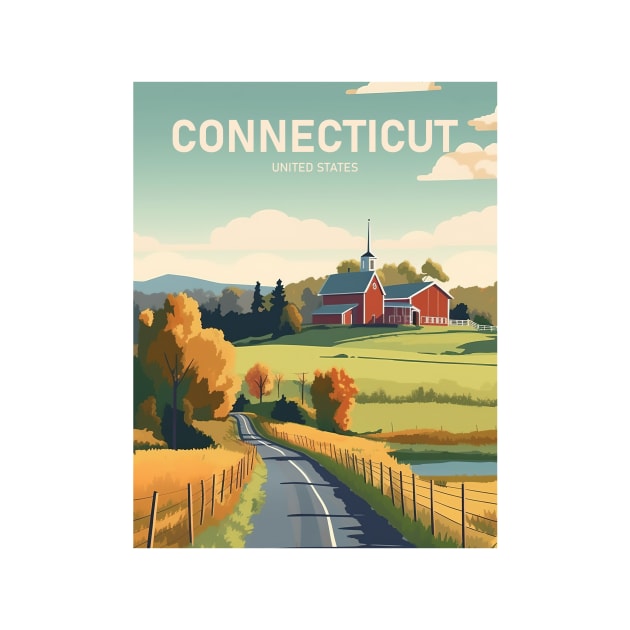 CONNECTICUT by MarkedArtPrints