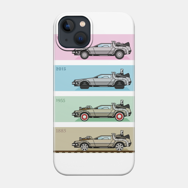 Back to the Future - Delorean x 4 - Delorean - Phone Case