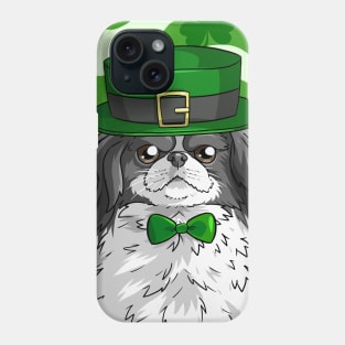 Japanese Chin Dog St Patricks Day Leprechaun Phone Case