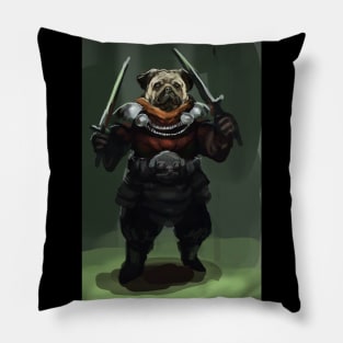 Pug warrior Pillow