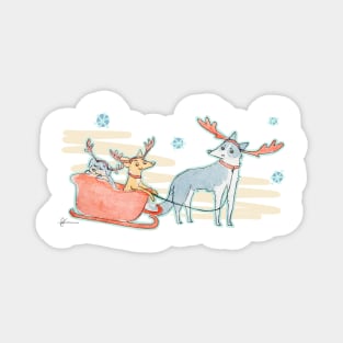 Lazy reindeer Magnet