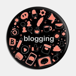 Blog, blogging, Internet icons Pin
