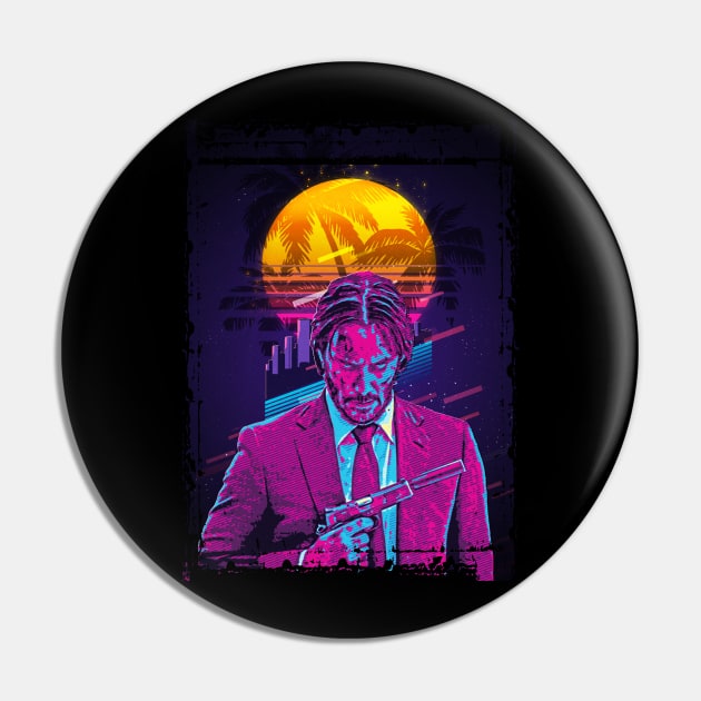 John Wick retro art Pin by PrintstaBee