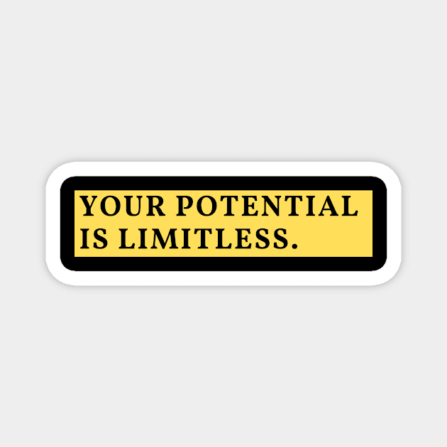 Your potential is limitless Magnet by Clean P