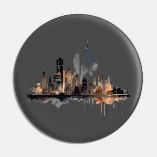 New York City Skyline Pin