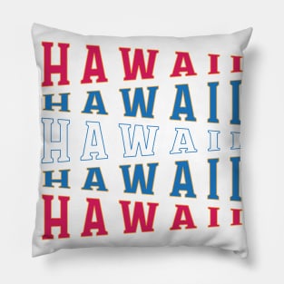 TEXT ART USA HAWAII Pillow