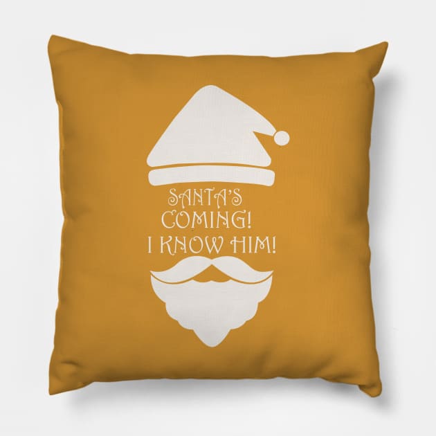 Santa Coming To Town Pillow by ImanElsaidy