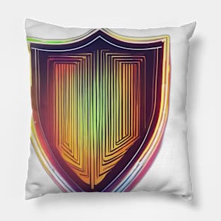 Shield Neon Shadow Silhouette Anime Style Collection No. 279 Pillow