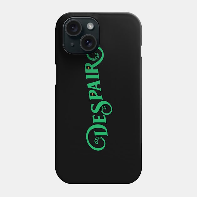 Despair Tentacles Cthulhu Typography Phone Case by pixeptional