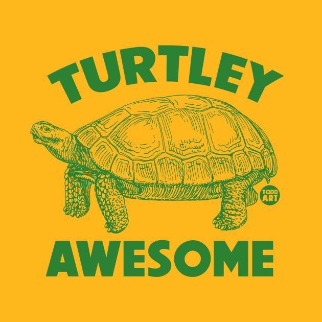 TURTLEY AWESOME by toddgoldmanart