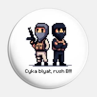 CS:GO Rush B Pixel Art Pin