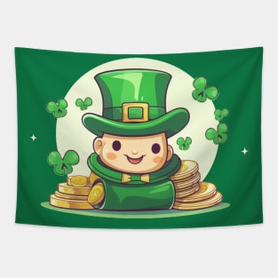 St Patricks day lucky day with shamrock Tapestry