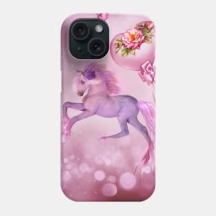 Wonderful fantasy foal with hearts Phone Case