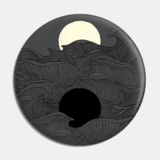 Abstraction Landscape Yin yang sun moon Ocean wave Pin