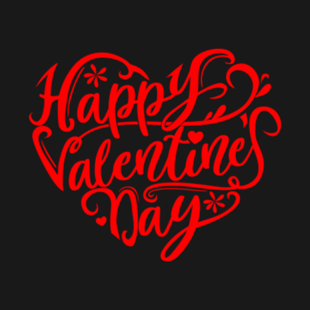 Cute Happy Valentines Day Red Heart Love Design - Happy Valentines Day