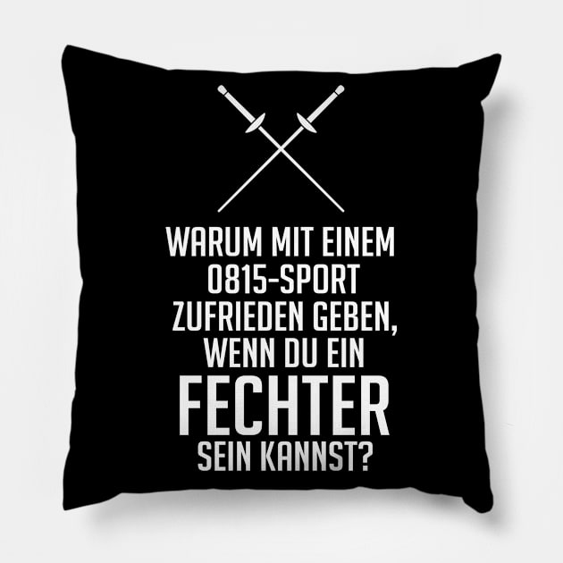 0815 sport fechten (white) Pillow by nektarinchen