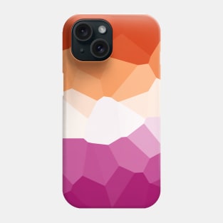 Lesbian Flag Geometric design subtle Phone Case