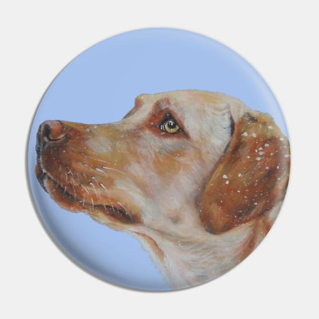 Labrador Retriever Fine Art Painting Pin by LASHEPARD