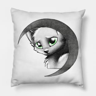 Cat & Moon Pillow