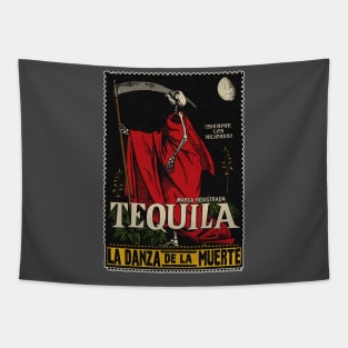 Vintage Mexican Tequila Calavera Tapestry