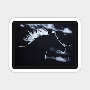 Running Wild - Silhouette of Horse Magnet