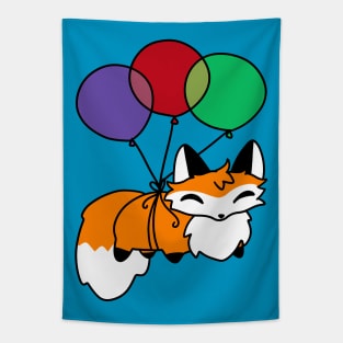 Fluffy Balloon Fox Tapestry