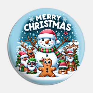 Snowman Christmas Pin