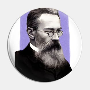 Russian Composer Nikolai Rimsky Korsakov illustration Pin