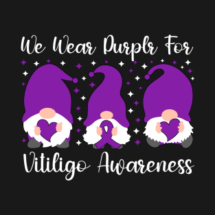 We Wear Purple For Vitiligo Awareness T-Shirt