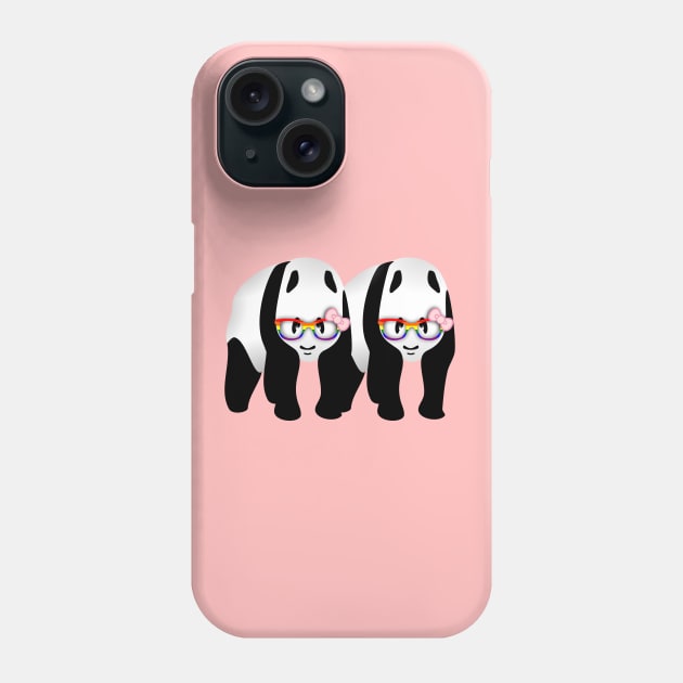 Lesbian Gay Pride Panda Bears Phone Case by mailboxdisco