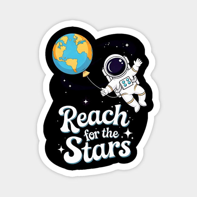 Reach for the Stars Astronaut Kids Design Magnet by Designed By Marty