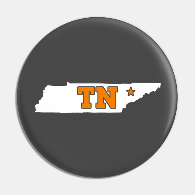 Tennessee State Pin by BigOrangeShirtShop