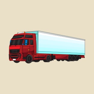 Red trailer truck illustration T-Shirt