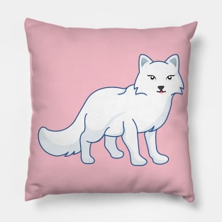 Arctic Fox Cute Fluffy Adorable Wild Animal Pillow