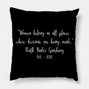 Ruth Bader Ginsburg Quote Pillow