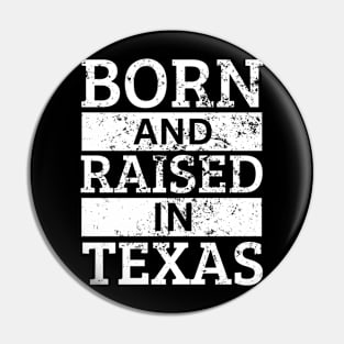 Texas - Born And Raised in Texas Pin