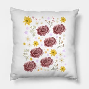 Colorful Floral Design Pillow