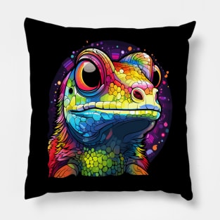 Gecko Rainbow Pillow