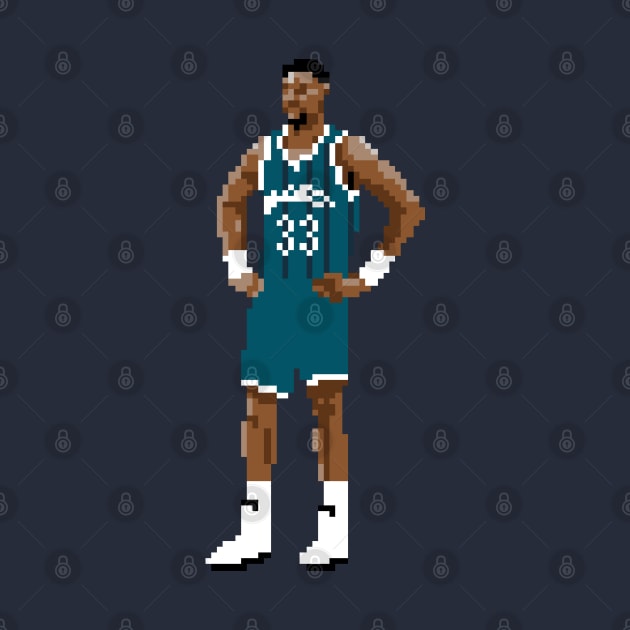 Alonzo Mourning Hornets Pixel by qiangdade