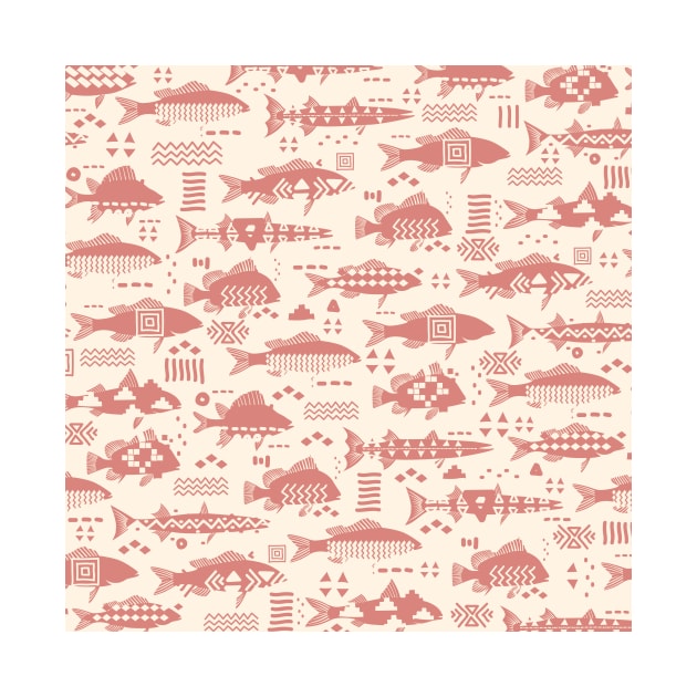Boho Fishes in Pink Sand by matise