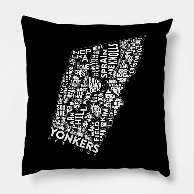 Yonkers Neighborhoods Pillow by JP