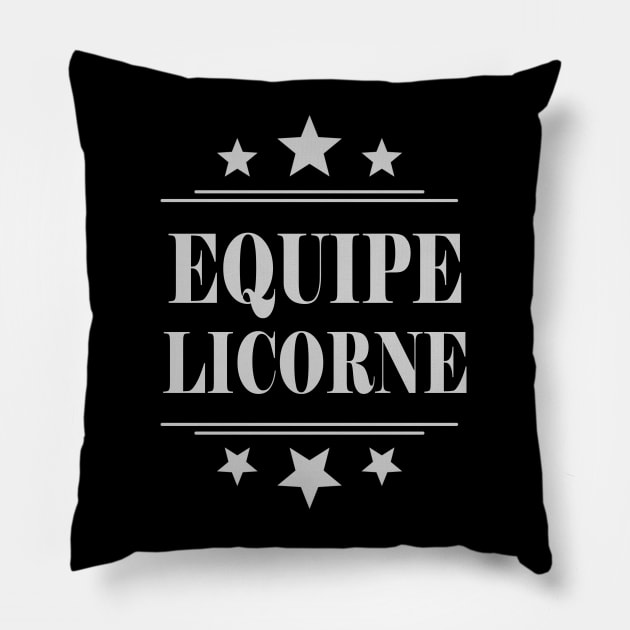 Equipe Licorne Pillow by Miozoto_Design